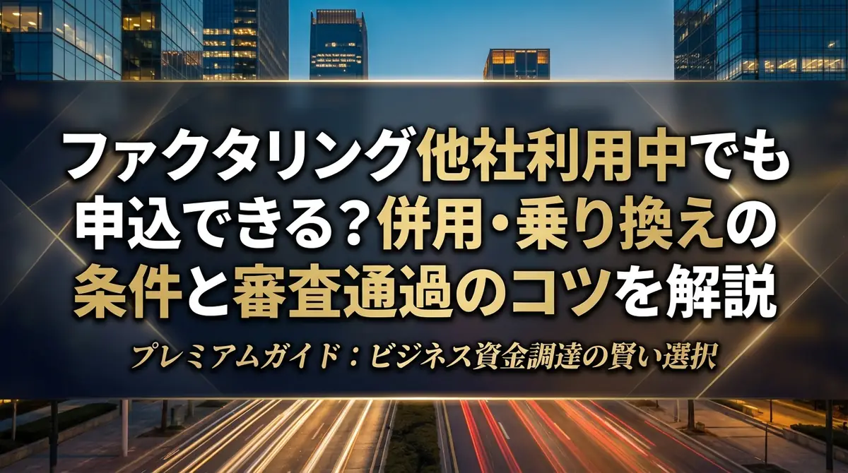 ファクタリング他社利用中でも申込できる?併用・乗り換えの条件と審査通過のコツを解説