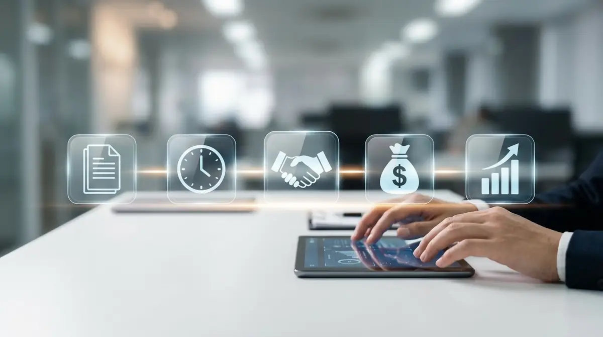 ファクタリングの申込から入金までの流れ【5ステップ】