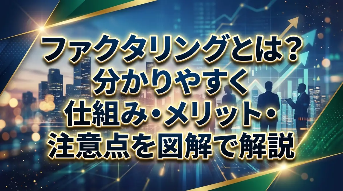ファクタリングとは?分かりやすく仕組み・メリット・注意点を図解で解説