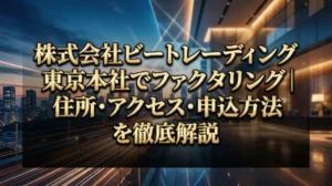 株式会社ビートレーディング東京本社でファクタリング｜住所・アクセス・申込方法を徹底解説