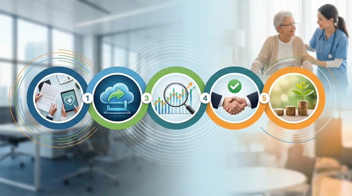 介護ファクタリングの申込手順【5ステップ】