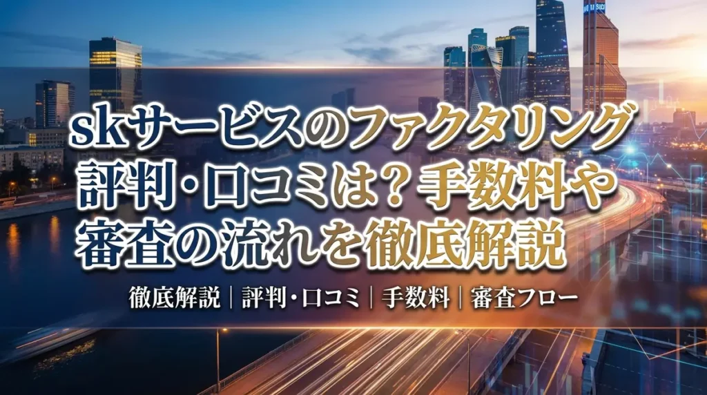 skサービスのファクタリング評判・口コミは？手数料や審査の流れを徹底解説