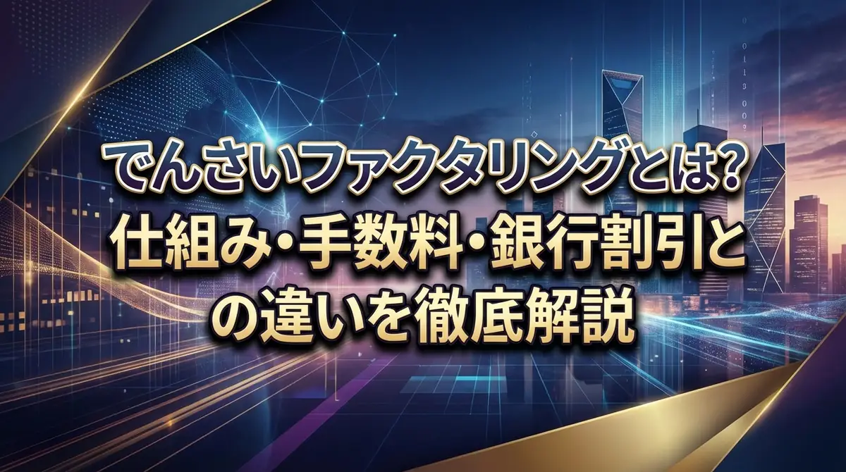 でんさいファクタリングとは？仕組み・手数料・銀行割引との違いを徹底解説