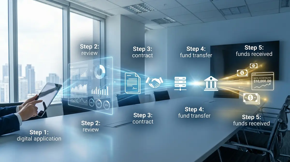 ファクタリングの申し込みから入金までの流れ【5ステップ】