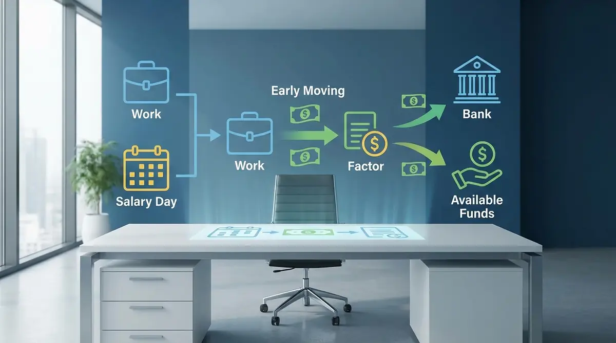 給料前借りファクタリングの仕組みを図解で解説