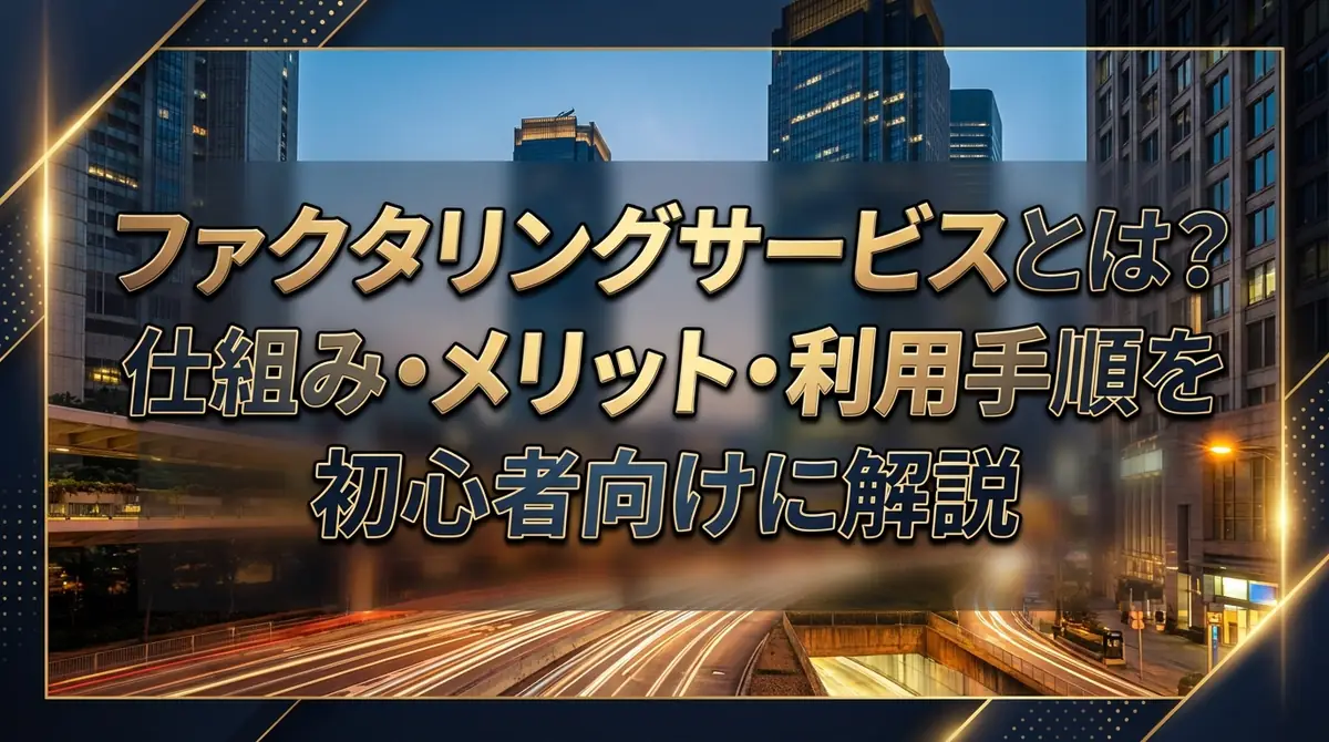 ファクタリングサービスとは?仕組み・メリット・利用手順を初心者向けに解説