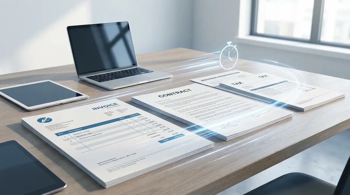 【結論】ファクタリングの必要書類は最低5点|30秒でわかる早見表