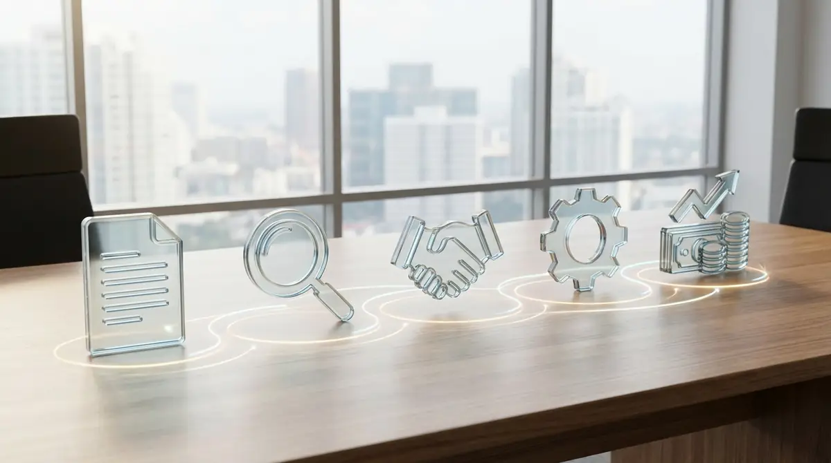 ファクタリング申込から入金までの流れ【5ステップ】