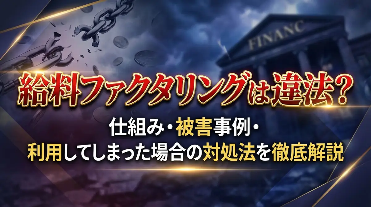 給料ファクタリングは違法？仕組み・被害事例・利用してしまった場合の対処法を徹底解説