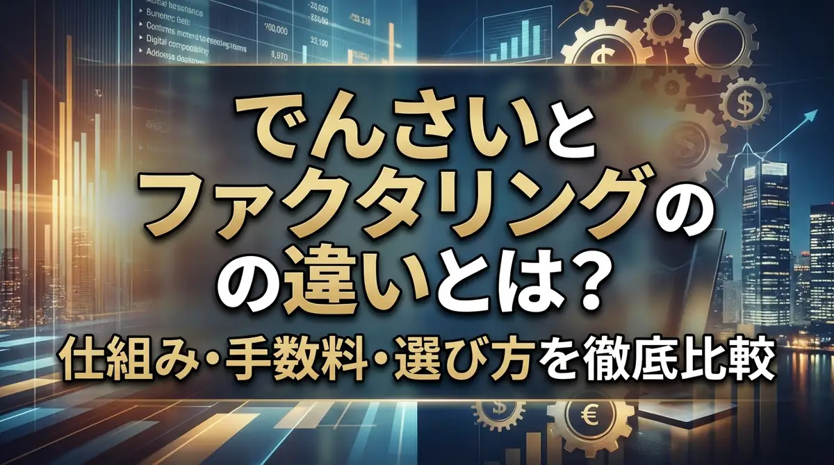 でんさいとファクタリングの違いとは？仕組み・手数料・選び方を徹底比較