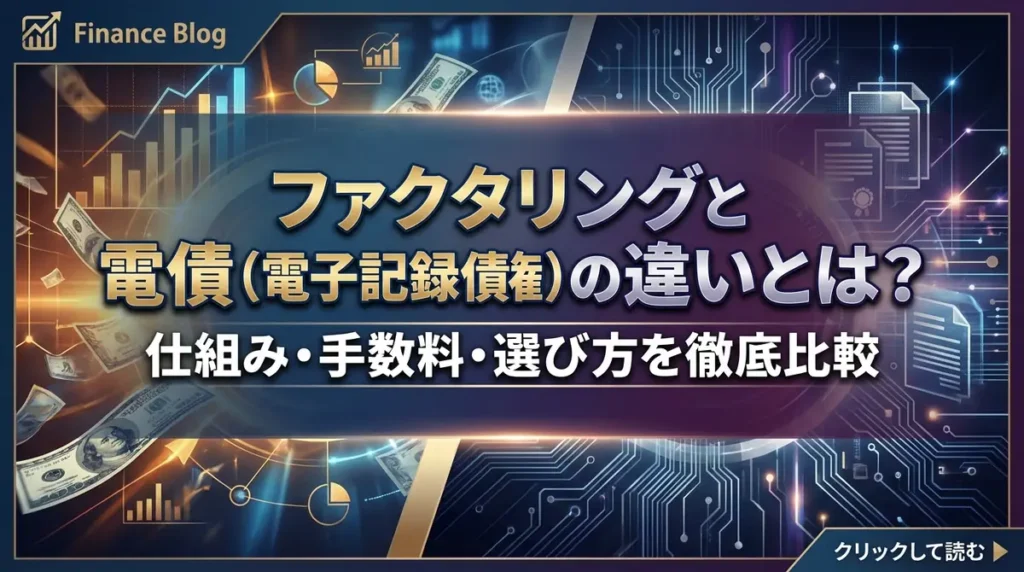ファクタリングと電債（電子記録債権）の違いとは？仕組み・手数料・選び方を徹底比較