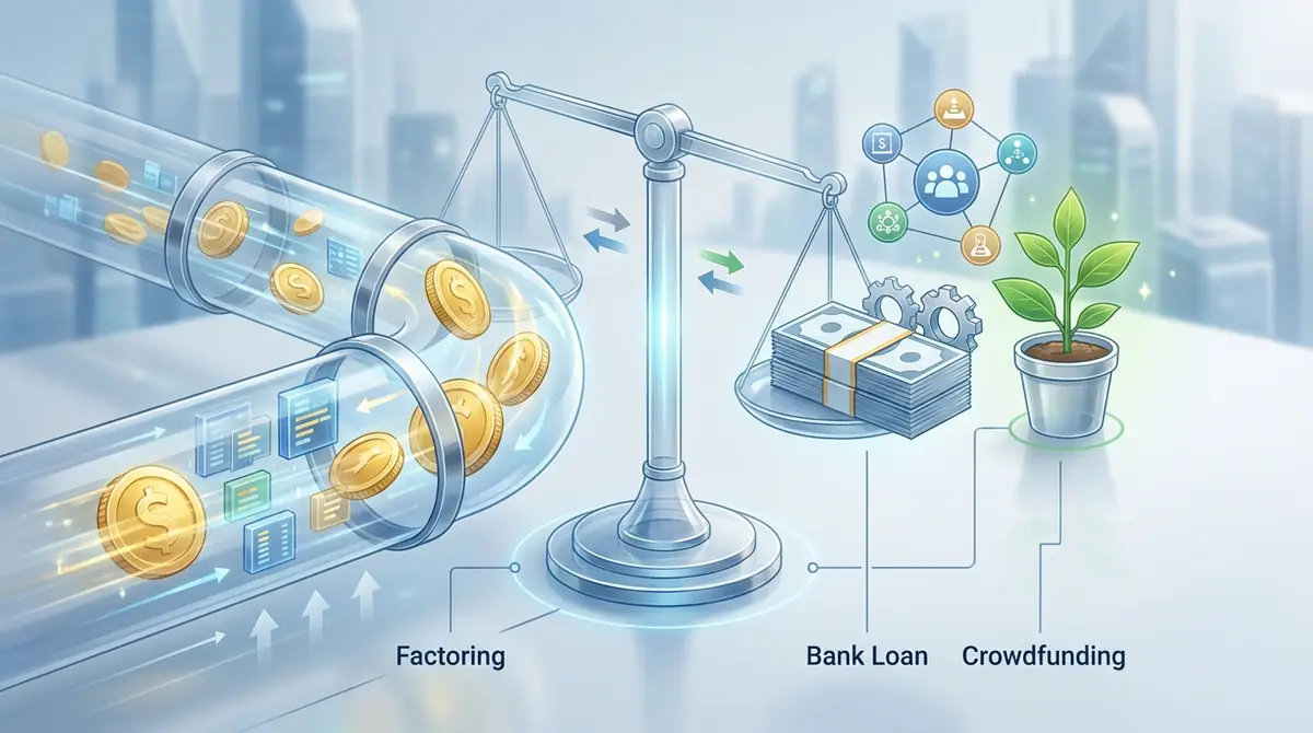 ファクタリングと他の資金調達方法を図解で比較