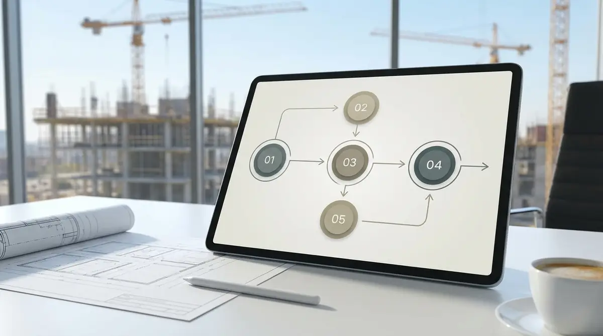 建設業ファクタリング利用の流れ【5ステップ】
