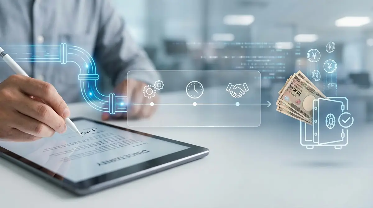 みんなのファクタリングの申込から入金までの流れ